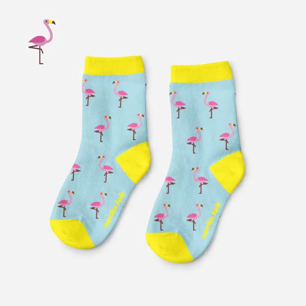 chaussettes flamant rose enfants flamant-rose-chaussette-enfant-kids