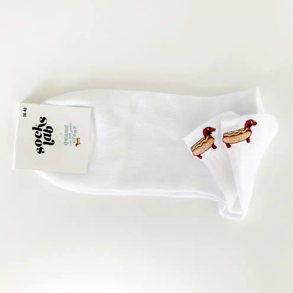Socquettes brodées femme & homme - SocksLab (vue 3)