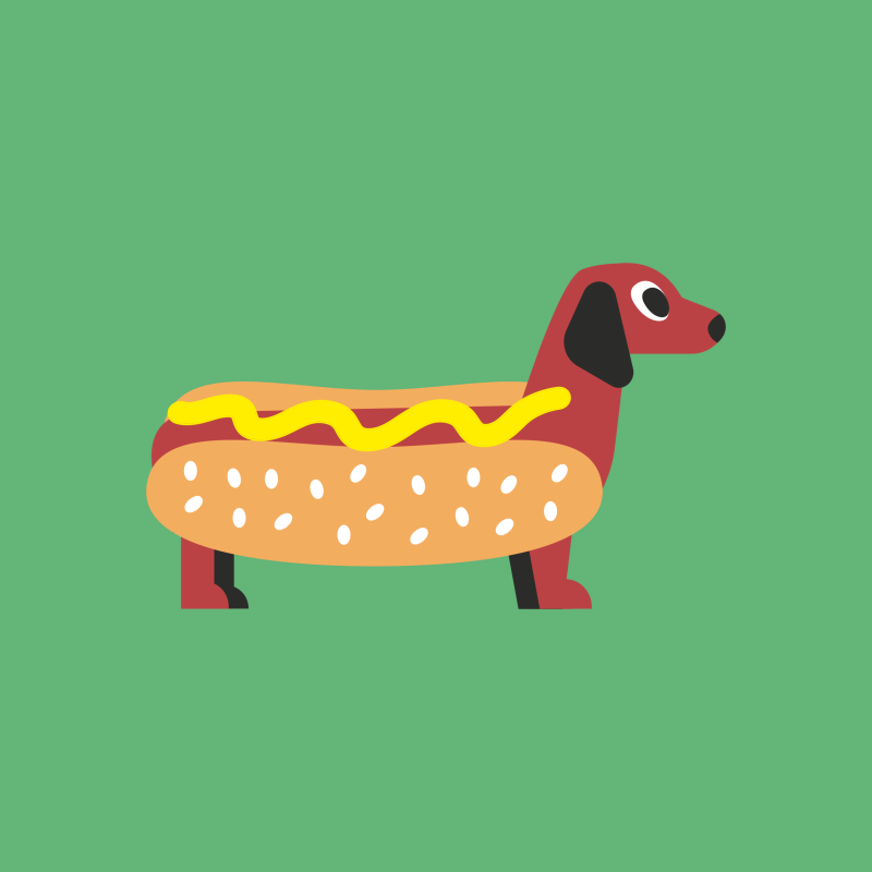 Chien-hot-dog