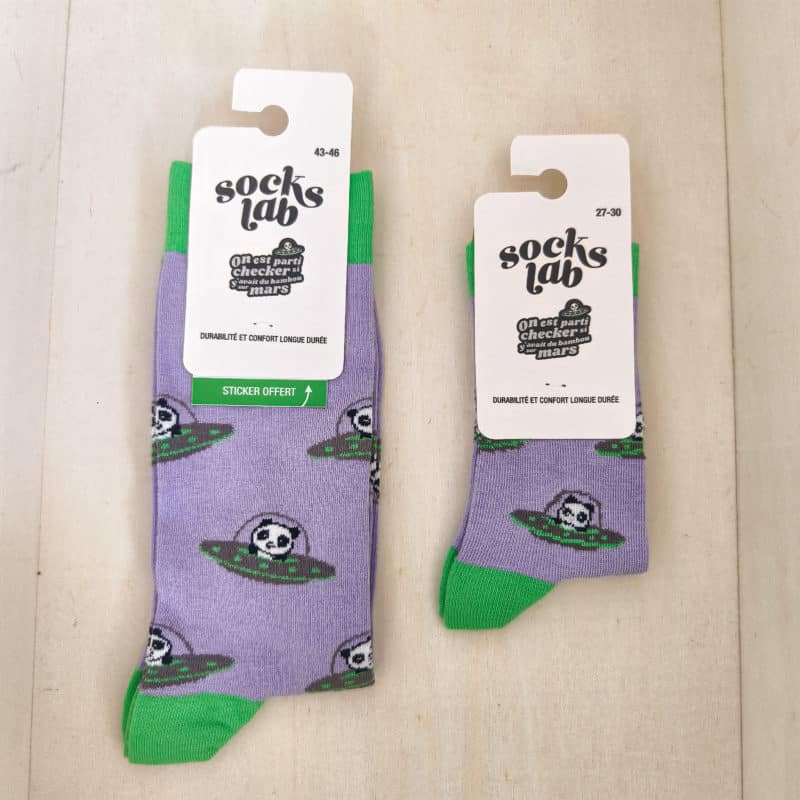 Chaussettes assorties parent-enfant panda - SocksLab